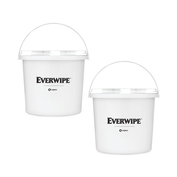 Everwipe High Volume Wet Wipe Centerpull Resealable Bucket , 12 x 12 x 12, White, 2PK 192811